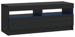 LED TV szekrény Fekete Szerelt Fa