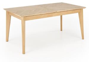 Asztal Houston 1715, Tölgy, 75x90x160cm, Hosszabbíthatóság, Fa, Természetes fa furnér, Természetes fa furnér, Fa, Tölgy, Bükkfa