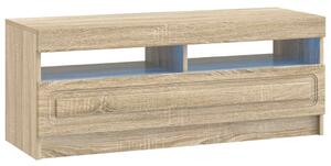 LED TV szekrény Sonoma Tölgy Szerelt Fa