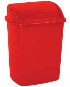 Billenőfedeles szemetes, 15 l, piros