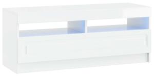 LED TV szekrény Magasfényű Fehér Szerelt Fa