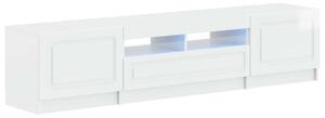 5 darabos LED TV szekrény Magasfényű Fehér Szerelt Fa