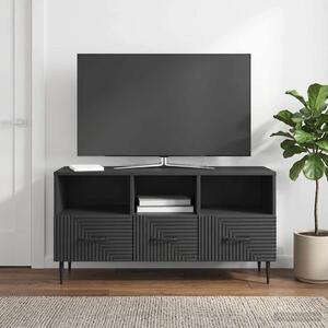 TV szekrény fiókkal Fekete 102 x 34,5 x 50 cm Szerelt Fa