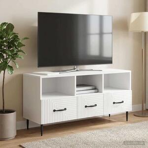 TV szekrény Magasfényű Fehér 102 x 34,5 x 50 cm Szerelt Fa