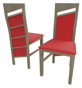 MOVIE 36 kárpitozott konyhai szék - sonoma tölgy / piros ökobőr