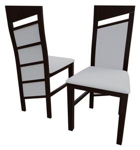 MOVIE 36 kárpitozott konyhai szék - dió / fehér ökobőr