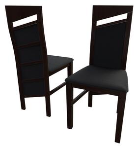 MOVIE 36 kárpitozott konyhai szék - dió / fekete ökobőr
