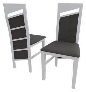 MOVIE 36 kárpitozott konyhai szék - fehér / sötétbarna 2