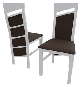 MOVIE 36 kárpitozott konyhai szék - fehér / sötétbarna 1
