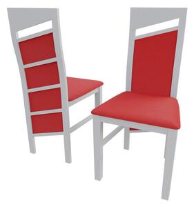 MOVIE 36 kárpitozott konyhai szék - fehér / piros ökobőr