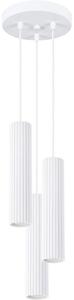 Sollux Sollux SL.1538 - Csillár zsinóron KARBON 3xGU10/10W/230V fehér SLX1207