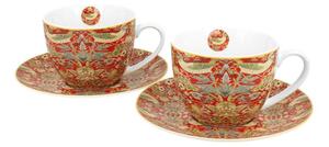 Porcelán csésze szett - 280ml - William Morris: Strawberry Thief Red