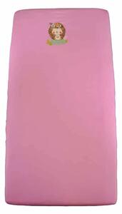 Pamut lepedő 60X120-70X140 cm rózsaszín süni