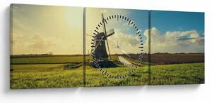 Kép - Szélmalom (órával) (90x30 cm)