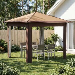Pavilon Oldalfal Nélkül 2,6 x 2,6 m Beige és barna