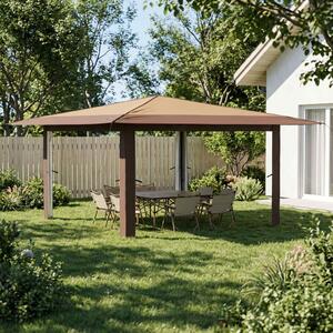 Pavilon Oldalfal Nélkül 4 x 4 m Beige és barna