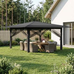 Pavilon 4 Oldalfallal 4 x 4 m Világosszürke és Antracitszürke