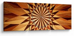Kép - Fa kollázs (órával) (90x30 cm)