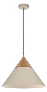 Luminex Csillár zsinóron SINGLE 1xE27/15W/230V bézs/bükkfa LU0457