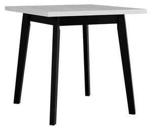 AMES 1 étkezőasztal 80x80 cm - fehér / fekete