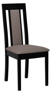 ENELI 11 konyhai szék kárpitozott üléssel - fekete / barna 1