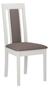 ENELI 11 konyhai szék kárpitozott üléssel - fehér / barna 1