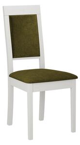 ENELI 13 kárpitozott konyhai szék - fehér /sötétoliva