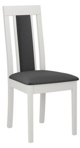 ENELI 11 konyhai szék kárpitozott üléssel - fehér / sötétszürke