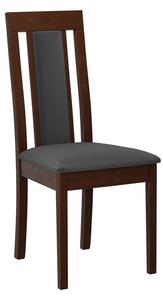ENELI 11 konyhai szék kárpitozott üléssel - dió / sötétszürke