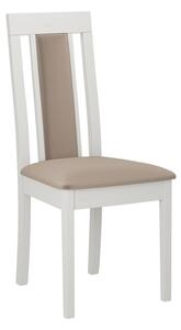 ENELI 11 konyhai szék kárpitozott üléssel - fehér / bézs