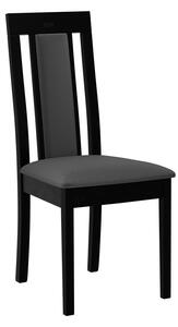 ENELI 11 konyhai szék kárpitozott üléssel - fekete / sötétszürke