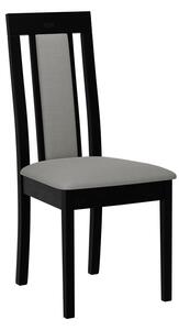 ENELI 11 konyhai szék kárpitozott üléssel - fekete / szürke