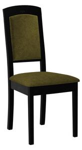 ENELI 14 kárpitozott konyhai szék - fekete / sötétoliva