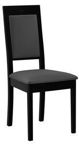 ENELI 13 kárpitozott konyhai szék - fekete / sötétszürke