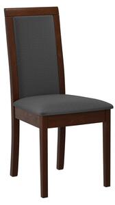 ENELI 4 konyhai szék szövethuzattal - dió / sötétszürke