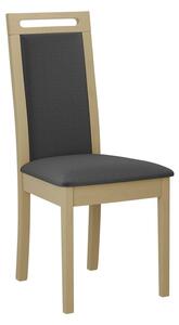 ENELI 6 kárpitozott konyhai szék - sonoma tölgy / sötétszürke
