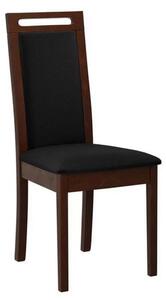 ENELI 6 kárpitozott konyhai szék - dió / fekete