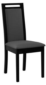 ENELI 6 kárpitozott konyhai szék - fekete / sötétszürke