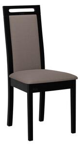 ENELI 6 kárpitozott konyhai szék - fekete / barna 1