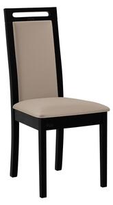 ENELI 6 kárpitozott konyhai szék - fekete / bézs