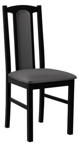 EDON 7 kárpitozott konyhai szék - fekete / sötétszürke