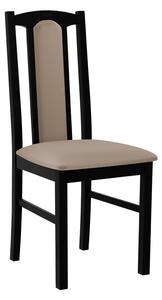 EDON 7 kárpitozott konyhai szék - fekete / bézs