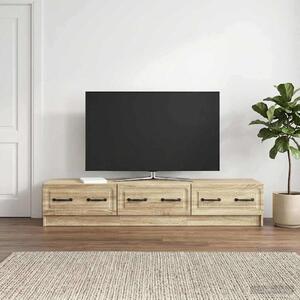 TV szekrény 147 x 34,5 x 27 cm Sonoma Tölgy Szerelt Fa