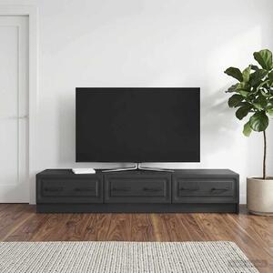 TV szekrény 147 x 34,5 x 27 cm Fekete Szerelt Fa