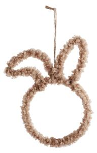 EASTER akasztható plüss dekoráció, barna 22 cm