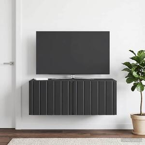 Fali TV szekrény 78,5 x 41 x 30 cm Fekete Szerelt Fa