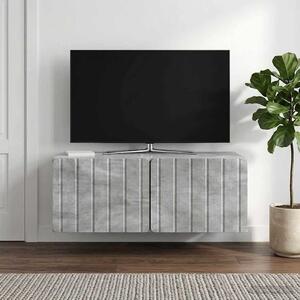 Fali TV szekrény 78,5 x 41 x 30 cm Betonszürke Szerelt Fa