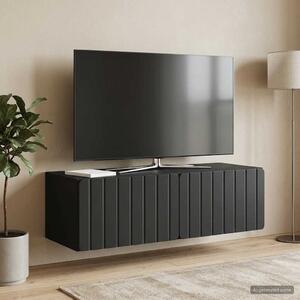 Fali TV szekrény 98 x 41 x 30 cm Fekete Szerelt Fa