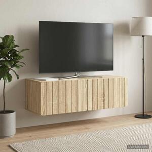 Fali TV szekrény 98 x 41 x 30 cm Sonoma Tölgy Szerelt Fa