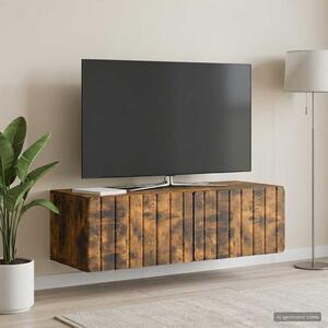 Fali TV szekrény 98 x 41 x 30 cm Füstös Tölgy Szerelt Fa